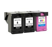 Cartucho de Tinta Compatible 67XL para impresoras 67 67 XL 2723 2752 1225 6020 6052 6055 6420 6452 4152 4140 4155(2BLACK 1COLOR)