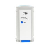 Cartucho de Tinta Compatible 728 de 130 ml y 300 ml for impresoras HP DesignJet T730 y T830 (Modelos F9J68A, F9J67A y F9J66A).(1PC Cyan 130ML)