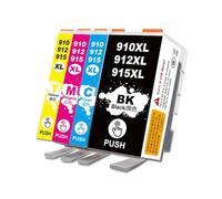 Cartucho de Tinta Compatible 910XL 912XL 915XL for impresoras HP Officejet 8010 8020 8025 8028 8022 8026 8012 8018 8023 8031 8033 8034(4 PCS - BK C M Y)