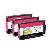 Cartucho de Tinta Compatible 955, 952, 953, 954 XL, 955XL for impresoras H-*0P Officejet Pro 7720, 7740, 8210, 8710, 8715, 8716, 8720, 8725, 8730 y 8740(Magenta 3pcs)