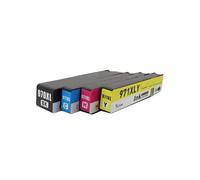 Cartucho de Tinta Compatible 970XL 971XL para Officejet Pro X451dn X451dw X476dn X476dw X551dw X576dw(1SET(4PC))