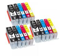 Cartucho de Tinta Compatible con 20 Piezas PGI550 XL y CLI551 para IP7250 IX6850 MG5550 MG5650 MG6450 MG6650 MX725 MX925(3set 15PK)