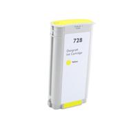 Cartucho de Tinta Compatible con 728 728XL F9J68A F9J67A F9J66A para Impresora HP DesignJet T730 T830(Yellow-130ML)