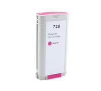 Cartucho de Tinta Compatible con 728 728XL F9J68A F9J67A F9J66A para Impresora HP DesignJet T730 T830(Magenta-130ML)