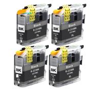 Cartucho de Tinta Compatible con Brother LC-223 y LC-221 for impresoras Brother MFC-J4420DW, MFC-J4620DW, MFC-J4625DW y MFC-J5320.(4PCS Black)
