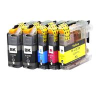 Cartucho de Tinta Compatible con Brother LC-223 y LC-221 for impresoras Brother MFC-J4420DW, MFC-J4620DW, MFC-J4625DW y MFC-J5320.(1SET 2BK C M Y)