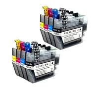 Cartucho de Tinta, Compatible con Brother, LC421XL DCP-J1050DW | MFC-J1010DW DCP-J1140DW B-LC421XLBK B-LC421XLC B-LC421XLM B-LC421XLY(LC421XL-2set)