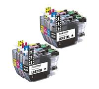 Cartucho de Tinta, Compatible con Brother, LC421XL LC421 | DCP-J1050DW, DCP-J1140DW, MFC-J1010DW, DCP-J1800DW, con chip(2BK - 2C - 2M - 2Y)