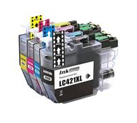 Cartucho de Tinta, Compatible con Brother, LC421XL LC421 | DCP-J1050DW, DCP-J1140DW, MFC-J1010DW, DCP-J1800DW, con chip(BK - C - M - Y)