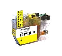 Cartucho de Tinta, Compatible con Brother, LC421XL LC421 | DCP-J1050DW, DCP-J1140DW, MFC-J1010DW, DCP-J1800DW, con chip(1PC Yellow)