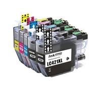Cartucho de Tinta, Compatible con Brother, LC421XL LC421 | DCP-J1050DW, DCP-J1140DW, MFC-J1010DW, DCP-J1800DW, con chip(2BK - C - M - Y)