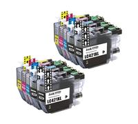 Cartucho de Tinta, Compatible con Brother, LC421XL LC421 | DCP-J1050DW, DCP-J1140DW, MFC-J1010DW, DCP-J1800DW, con chip(4BK - 2C - 2M - 2Y)