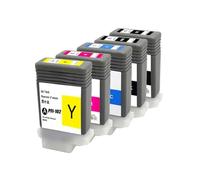 Cartucho de Tinta, Compatible con Canon, PFI-102 MBK C M Y BK | 130ML tinta pigmentada-MBK tinta colorante-C M Y BK iPF500 iPF510 iPF600 iPF605 iPF610 iPF700 iPF710(5PCS-1SET)
