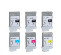 Cartucho de Tinta Compatible con Canon PFI-107 de 130 ml con Chip for IPF-670, IPF-680, IPF-685, IPF-770 y IPF-780 (Paquete de 6)(6PCS)