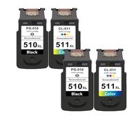 Cartucho de Tinta Compatible con Canon PG510 CL511 for impresoras IP2700 MP330 MP480 MP490 MP492 MP495 MP499(2Black 2Color)