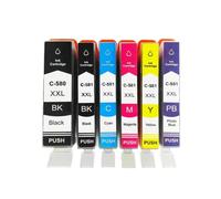 Cartucho de Tinta, Compatible con Canon, TS705 TR7550 TR8550 | PGI-580 CLI-581 C-580 C-581, TS6150 TS6151 TS6152 TS6250(6PCS-Set)
