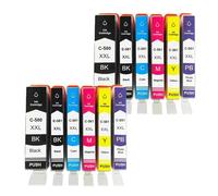Cartucho de Tinta, Compatible con Canon, TS705 TR7550 TR8550 | PGI-580 CLI-581 C-580 C-581, TS6150 TS6151 TS6152 TS6250(12PCS-Set)