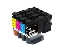 Cartucho de Tinta Compatible con Color LC531 for Impresora B-Rother DCP-J1260W DCP-J1310DW/DCP-J1360DW(1 Set (4PCS))