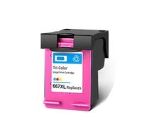 Cartucho de Tinta Compatible con Einkshop para impresoras 667XL 667 XL para impresoras DeskJet Ink Advantage 1275 2374 2375 2376 2775 2776(Color)