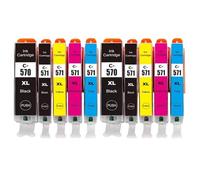 Cartucho de Tinta Compatible con Einkshop para PGI 570 CLI 571 PGI570XL para MG5750 MG5751 MG5752 MG6850 MG7750 MG6853 MG7753 TS505(2set 5pcs)