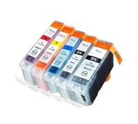 Cartucho de Tinta Compatible con EinkshopPGI-5 5BK CLI-8 de 4 Colores para IX4000 IX5000 IP3300 IP3500 MP510 MP520 MP520X MX700 Uso Compatible(1SET)