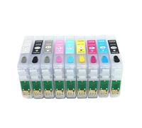 Cartucho de Tinta, Compatible con Epson, 96 T0961-T0969 R2880 | Rellenable 15ML/PC con chip ARC, BK C M Y LC LM LK MK LLK-9Color