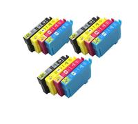 Cartucho de Tinta Compatible con Epson Expression Home XP-5105 XP-5100 Workforce WF-2860DWF WF-2865DWF 502XL(3set(12pcs))
