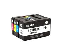 Cartucho de Tinta, Compatible con HP, 711 711XL CZ133A | Designjet T120, T520, T530, negro cian magenta amarillo, 80ml 30ml(1set)