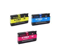 Cartucho de Tinta, Compatible con HP, 711 711XL CZ133A | Designjet T120, T520, T530, negro cian magenta amarillo, 80ml 30ml(C M Y)