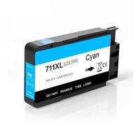 Cartucho de Tinta Compatible con HP 711, 711XL, DeignJet T120, T125, T130, T135, T520, T525 y T530 (impresoras de inyección de Tinta).(Cyan)