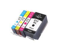 Cartucho De Tinta, Compatible con HP, 912 912XL for OfficeJet | Con Chip, Tinta Dye, Negro Magenta Cian Amarillo, 8010 8012 8013 8014 8015 8017 8018(1 set)