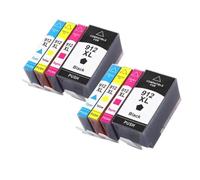 Cartucho de Tinta, Compatible con HP, 912XL 8010 8012 8013 | 8014 8015 8017 8018 8020 8022 8023 8024 8025 8026 8028 8035, Negro Cyan Magenta Amarillo(8pcs-2SET)