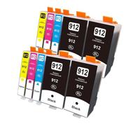Cartucho de Tinta, Compatible con HP, 912XL 8010 8012 8013 | 8014 8015 8017 8018 8020 8022 8023 8024 8025 8026 8028 8035, Negro Cyan Magenta Amarillo(10pcs)