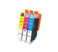 Cartucho de Tinta, Compatible con HP, 912XL 8010 8012 8013 | 8014 8015 8017 8018 8020 8022 8023 8024 8025 8026 8028 8035, Negro Cyan Magenta Amarillo(3pcs Color)