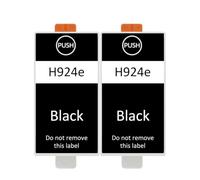 Cartucho de Tinta, Compatible con HP, 924 924e 924XL 8135e | 8134e, 8132e, 8122e, 8124e, 8125e, 8120e, 8130e, con chip(2pc Black)