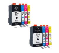Cartucho de Tinta, Compatible con HP, 934XL 935XL 934 935 | Para impresora Officejet, Pro 6812 6830 6815 6835 6230 6820, negro cian magenta amarillo(2set)