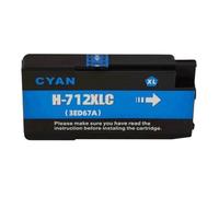 Cartucho de Tinta Compatible con HP DesignJet T210 T230 T250 T630 T650 712 XL 712XL 3ED71A 3ED67A(C 1PC)