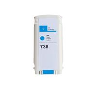 Cartucho de Tinta Compatible con HP Designjet T738 T850 T950 498N8A 676M6A 676M7A 676M8A 130ML con Tinta Pigmentada(Cyan)