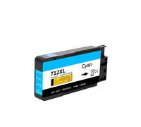 Cartucho de Tinta Compatible con inyección de Tinta 712 XL 712XL 3ED71A 3ED67A for impresoras HP712 DesignJet T210 T230 T250 T630 T650(Cyan)