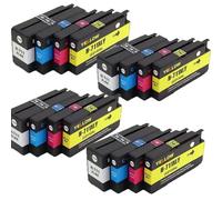 Cartucho de Tinta Compatible con Tinta de Repuesto 711 711XL para Impresora de inyección de Tinta DesignJet T120 T520(4 Set)