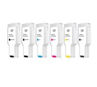 Cartucho de Tinta Compatible de 300ml para 727 con Tinta Completa para DesignJet T920 T930 T1500 T1530 T2500 T2530(1Set 6Color)