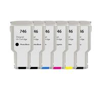 Cartucho de Tinta Compatible de 300ml para impresoras de Gran Formato HP746 DesignJet Z6 Z9 P2V82A P2V83A P2V80A P2V78A(MBK)