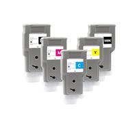 Cartucho de Tinta Compatible de 5 Colores 300ML PFI-320 PFI-321 for Impresora Ca-n TM250 TM255 TM350 TM355 con Chip Pig-Ment(5Colors 1set)