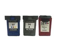 Cartucho de Tinta Compatible Einkshop C6656A C6657A C6658A for 56 57 58 for Off-ejet J5500 Todo en uno Se-ies J5508 J5520