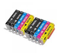 Cartucho de Tinta Compatible Hinicole para 580 581 PGI-580 CLI-581 PGI580 580XL para TR7550 TR8550 TR7550 TS6150 TS6151(2 Sets)