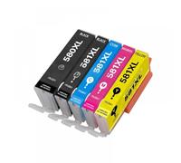 Cartucho de Tinta Compatible Hinicole para 580 581 PGI-580 CLI-581 PGI580 580XL para TR7550 TR8550 TR7550 TS6150 TS6151(1 Set)