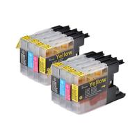 Cartucho de Tinta Compatible LC12 LC40 LC71 LC73 LC75 LC400 LC1220 LC1240 for B-Rother MFC-J6910CDW J6710CDW J840N(2set 8colors)