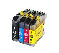 Cartucho de Tinta Compatible LC121 LC123 para impresoras de inyección de Tinta DCPJ552DW DCPJ752DW MFCJ470DW MFCJ650DW(1BK 1C 1Y 1M)