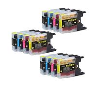 Cartucho de Tinta Compatible LC1240 LC1280, Compatible con Impresora Brother MFC J6510DW J6710 J6910DW J6710DW J430W J5910DW J625DW(3SET)