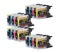 Cartucho de Tinta Compatible LC1240 LC1280, Compatible con Impresora Brother MFC J6510DW J6710 J6910DW J6710DW J430W J5910DW J625DW(4SET)